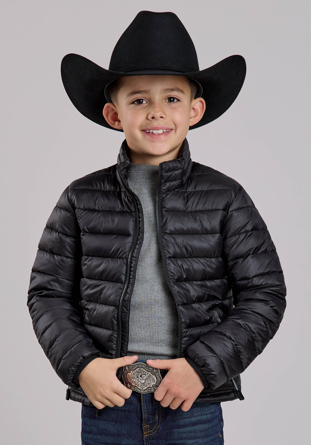 BOYS JACKET ZIPPER NYLON PARACHUTE WESTERN JACKET