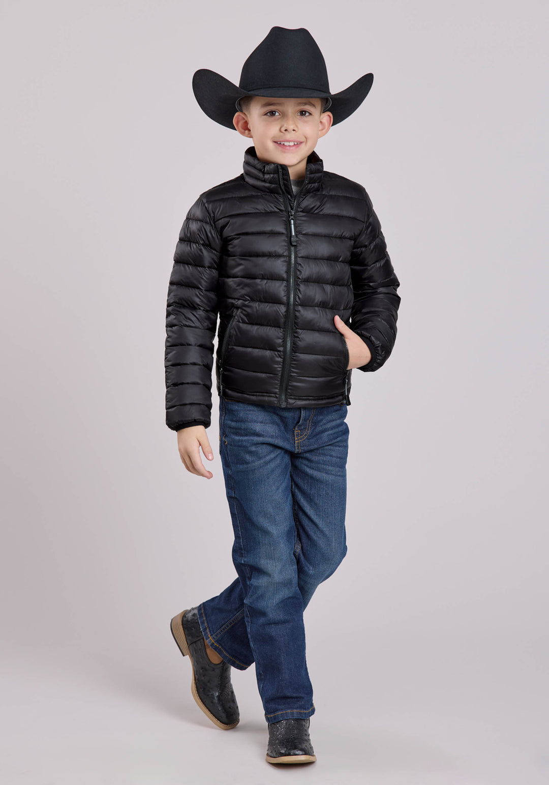 BOYS JACKET ZIPPER NYLON PARACHUTE WESTERN JACKET