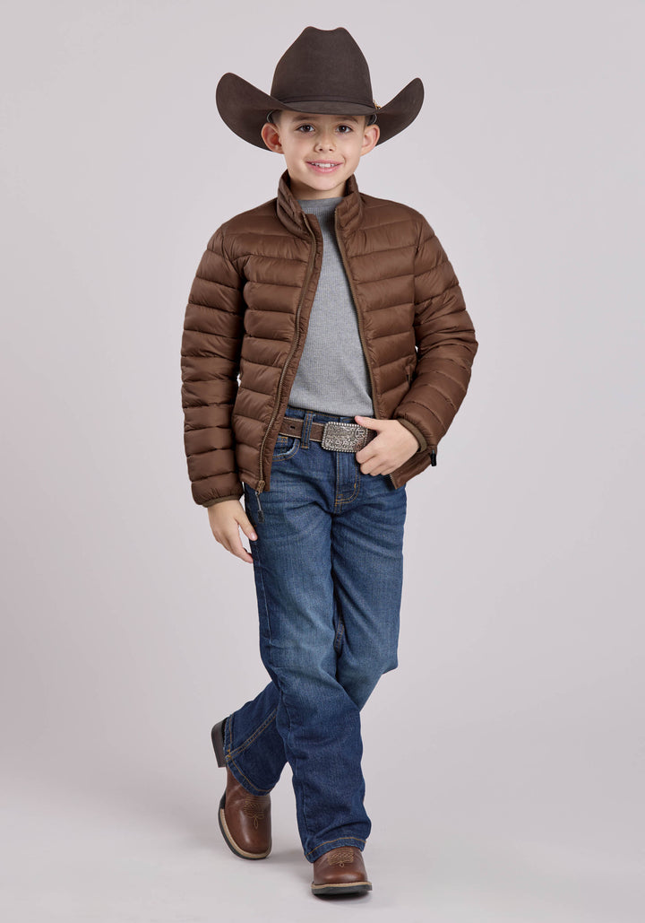 BOYS JACKET ZIPPER NYLON PARACHUTE WESTERN JACKET