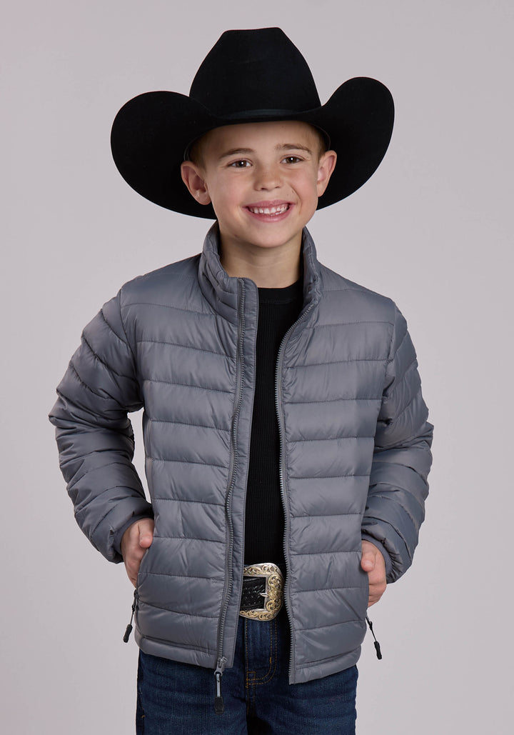 BOYS ROPER CRUSHABLE DOWN FILLED WESTERN JACKET