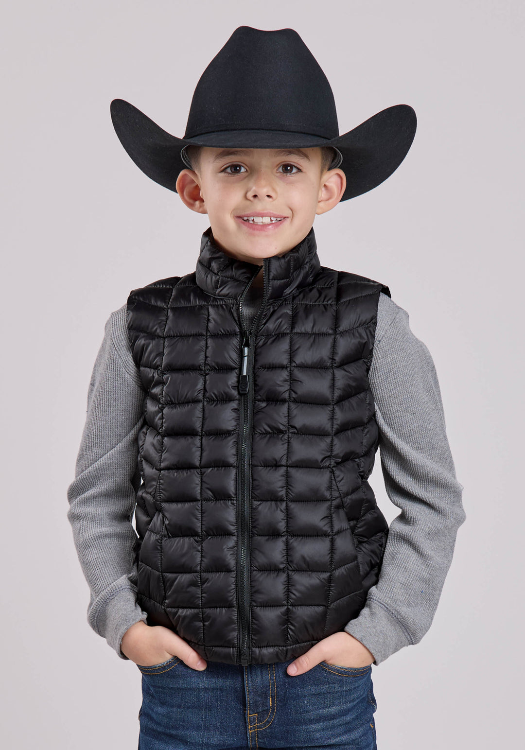BOYS VEST ZIPPER NYLON PARACHUTE WESTERN VEST