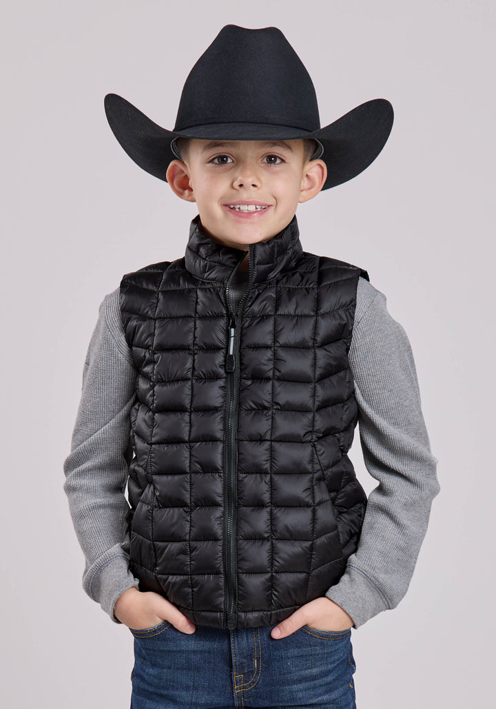 BOYS VEST ZIPPER NYLON PARACHUTE WESTERN VEST