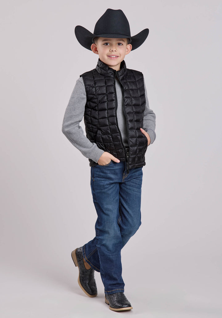 BOYS VEST ZIPPER NYLON PARACHUTE WESTERN VEST
