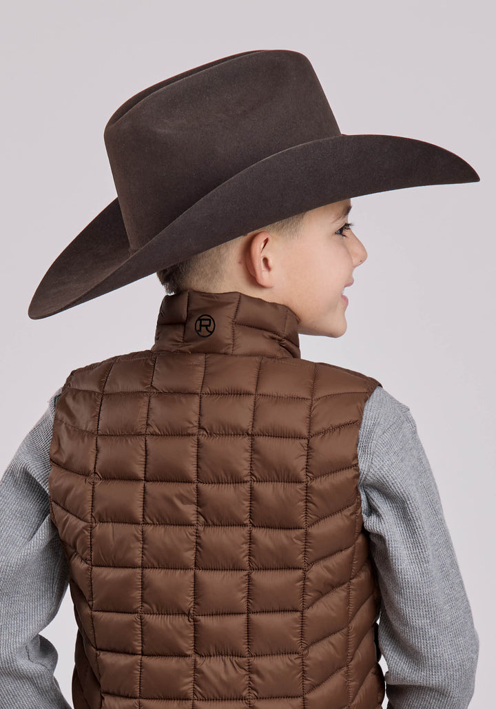 BOYS VEST ZIPPER NYLON PARACHUTE WESTERN VEST