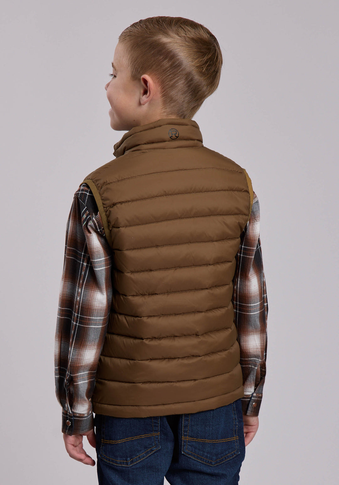 BOYS ROPER CRUSHABLE DOWN FILLED WESTERN VEST