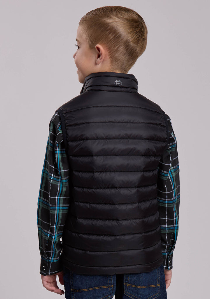 Boys Roper Crushable Down Filled Western Vest