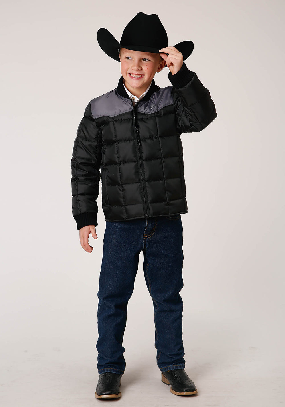 BOYS  QUILTED POLY FILLED WESTERN JACKET