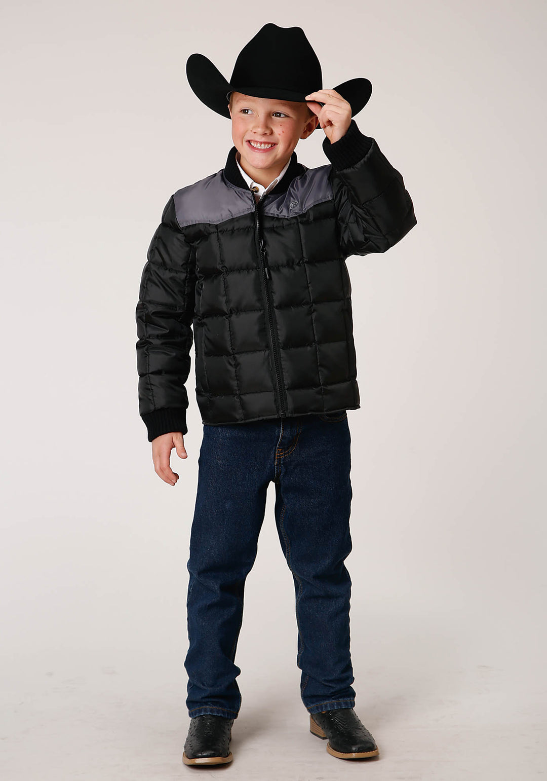 BOYS  QUILTED POLY FILLED WESTERN JACKET
