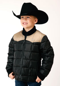 BOYS  QUILTED POLYFILLED JACKET POLY FILLED WESTERN JACKET