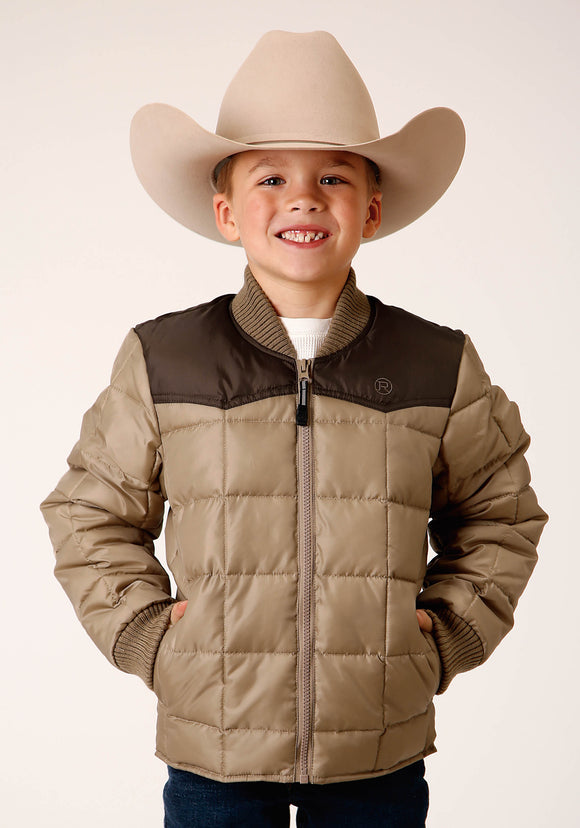 BOYS  QUILTED POLYFILLED JACKET POLY FILLED WESTERN JACKET