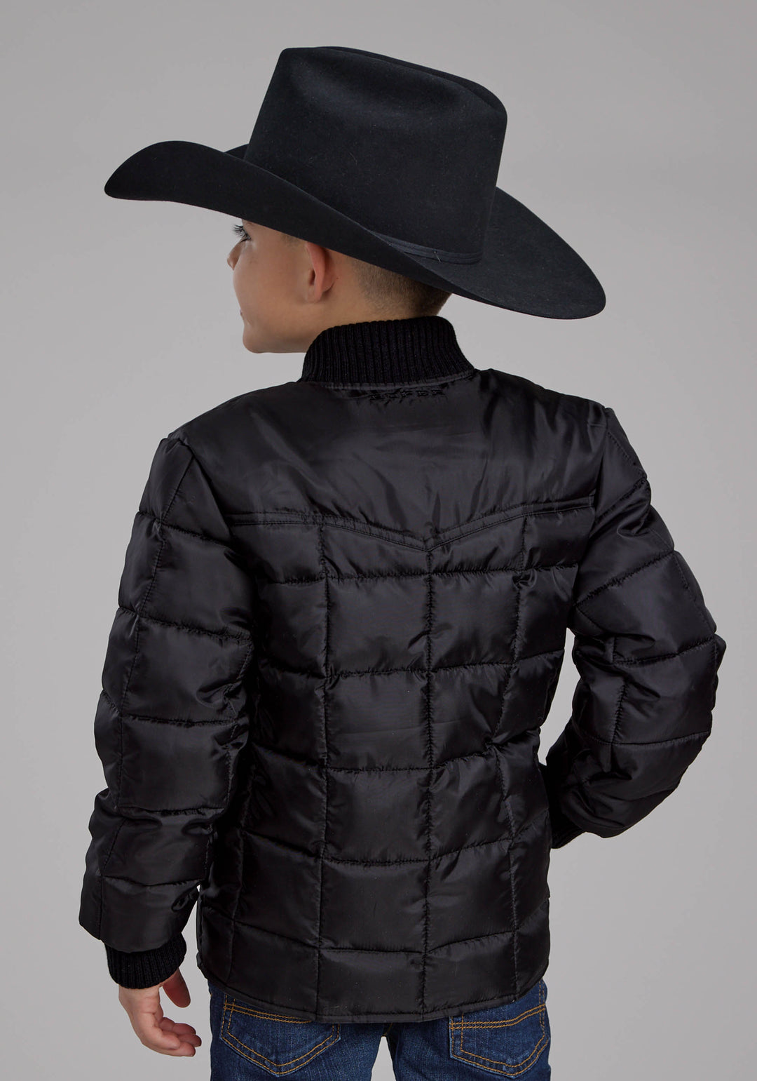 BOYS BLACK ZIPPER JACKET