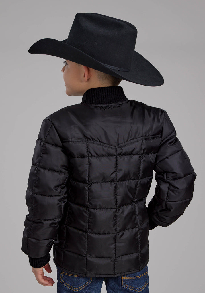 BOYS BLACK ZIPPER JACKET