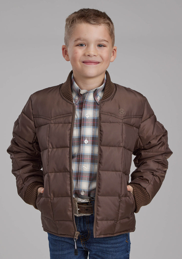 BOYS CHOCOLATE ZIPPER JACKET