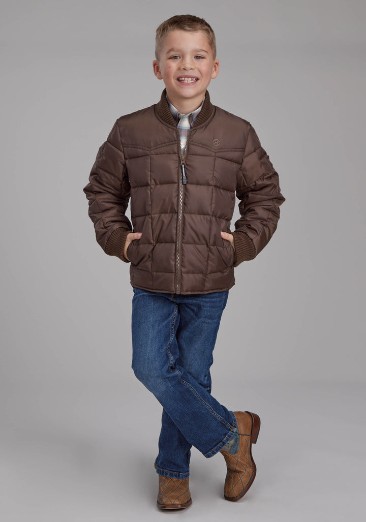 BOYS CHOCOLATE ZIPPER JACKET