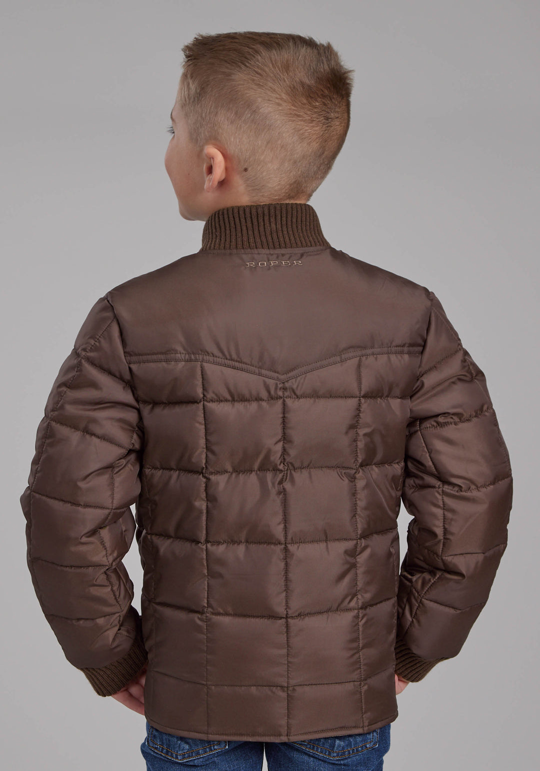 BOYS CHOCOLATE ZIPPER JACKET