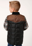 BOYS  QUILTED POLYFILLED VEST POLY FILLED WESTERN VEST