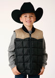 BOYS  QUILTED POLYFILLED VEST POLY FILLED WESTERN VEST