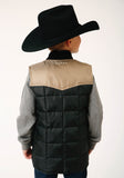 BOYS  QUILTED POLYFILLED VEST POLY FILLED WESTERN VEST