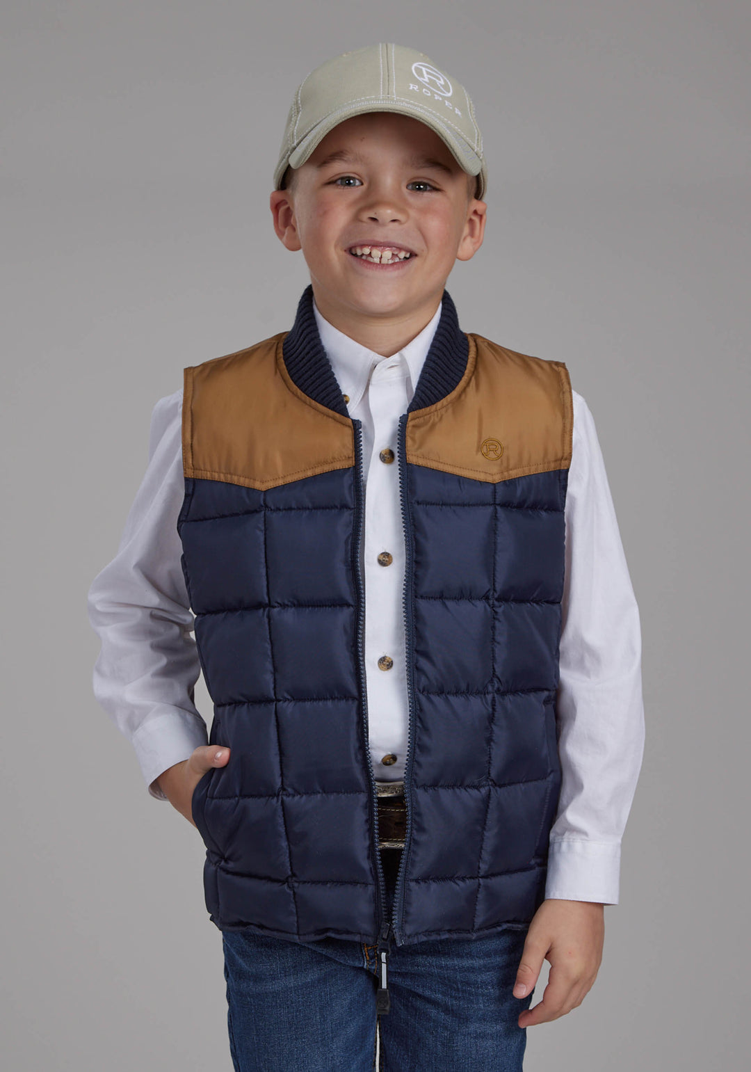 BOYS POLY FILL ZIPPER VEST