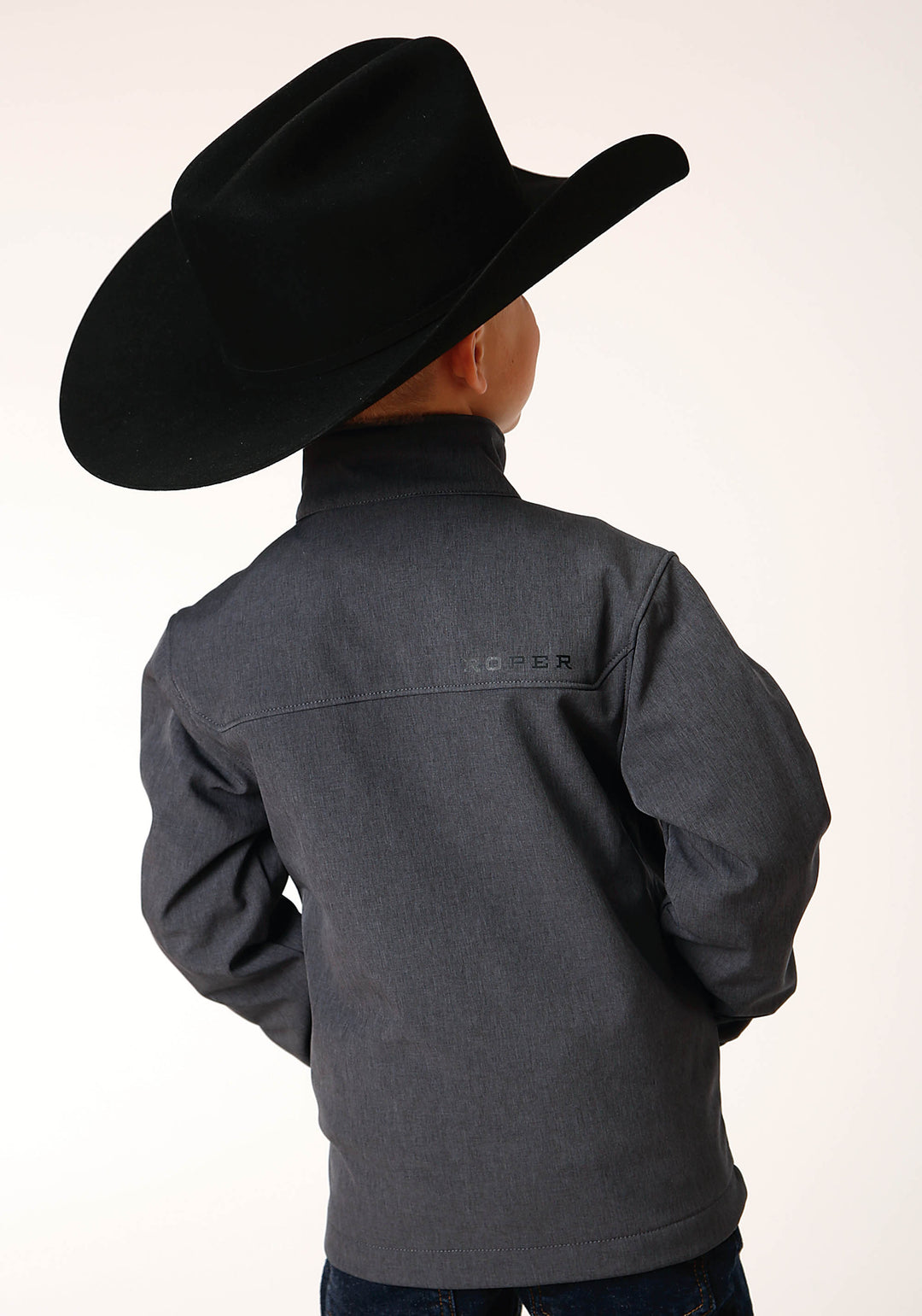BOYS  HEATHER GREY SOFT SHELL TECH JACKET