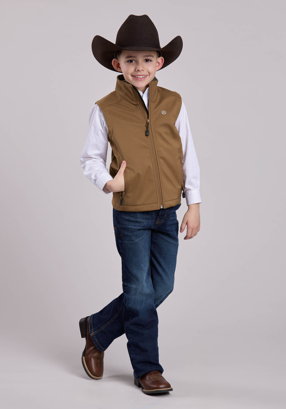 BOYS ROPER RIPSTOP TOBACCO VEST