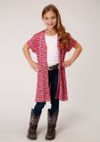 GIRLS  AZTEC PRINT SHORT SLEEVE  CARDIGAN