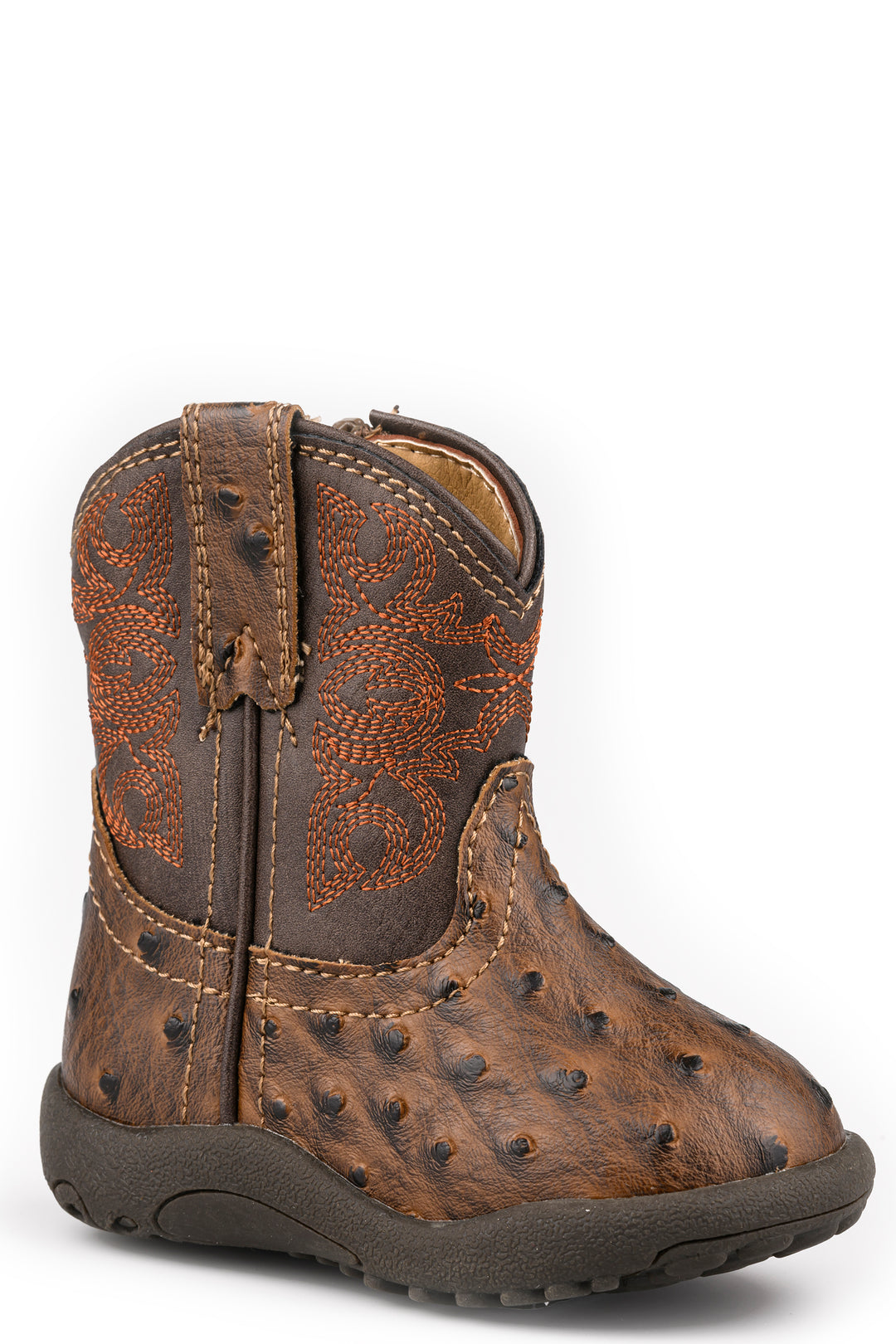 INFANTS BOYS ROPER WESTERN BROWN FAUX LEATHER COWBABIES