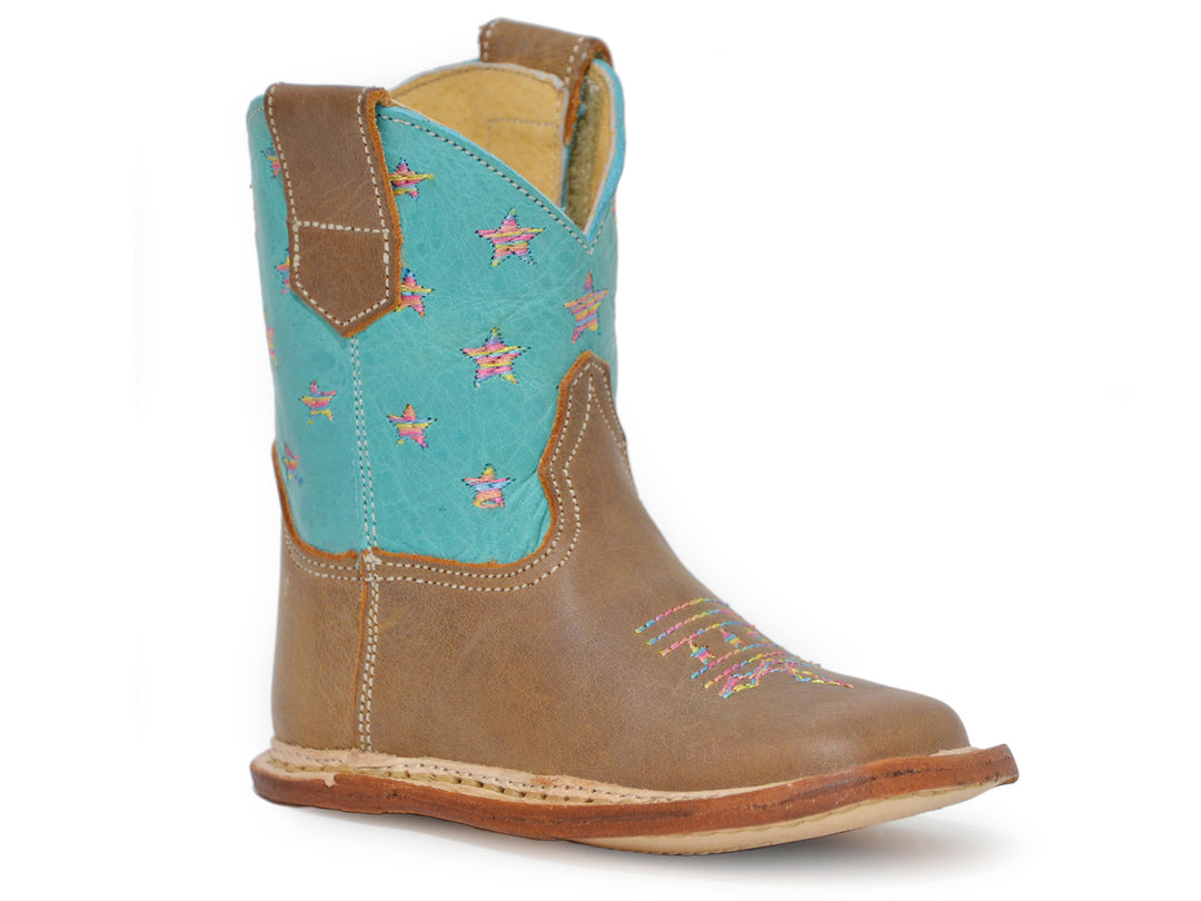 INFANT GIRLS BURNISH BROWN LTHR VAMP
