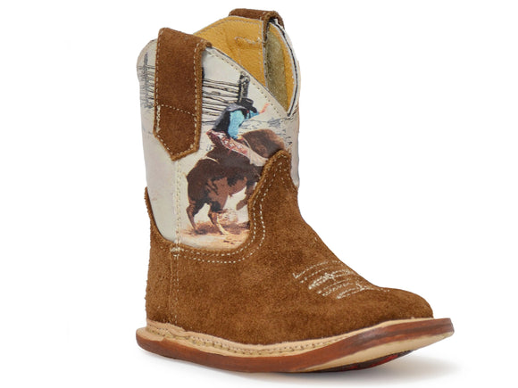 INFANT BOYS BROWN SUEDE LEATHER VAMP