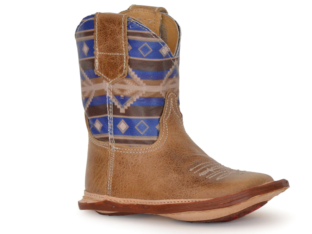 INFANT BOYS CRACKLE TAN LEATHER VAMP