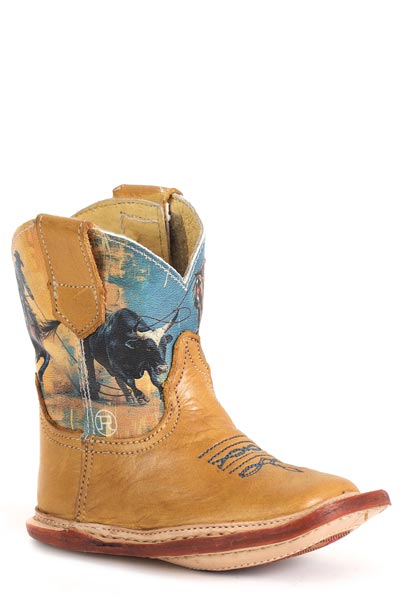 INFANTS BOYS TAN LEATHER VAMP
