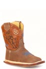 BOYS ROPER BURNISH TAN LEATHER VAMP BRAHMA BRANDS BOOTS