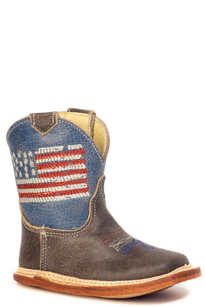 INFANTS BOYS ROPER FLAG EMBROIDERED 250 USA COWBABIES