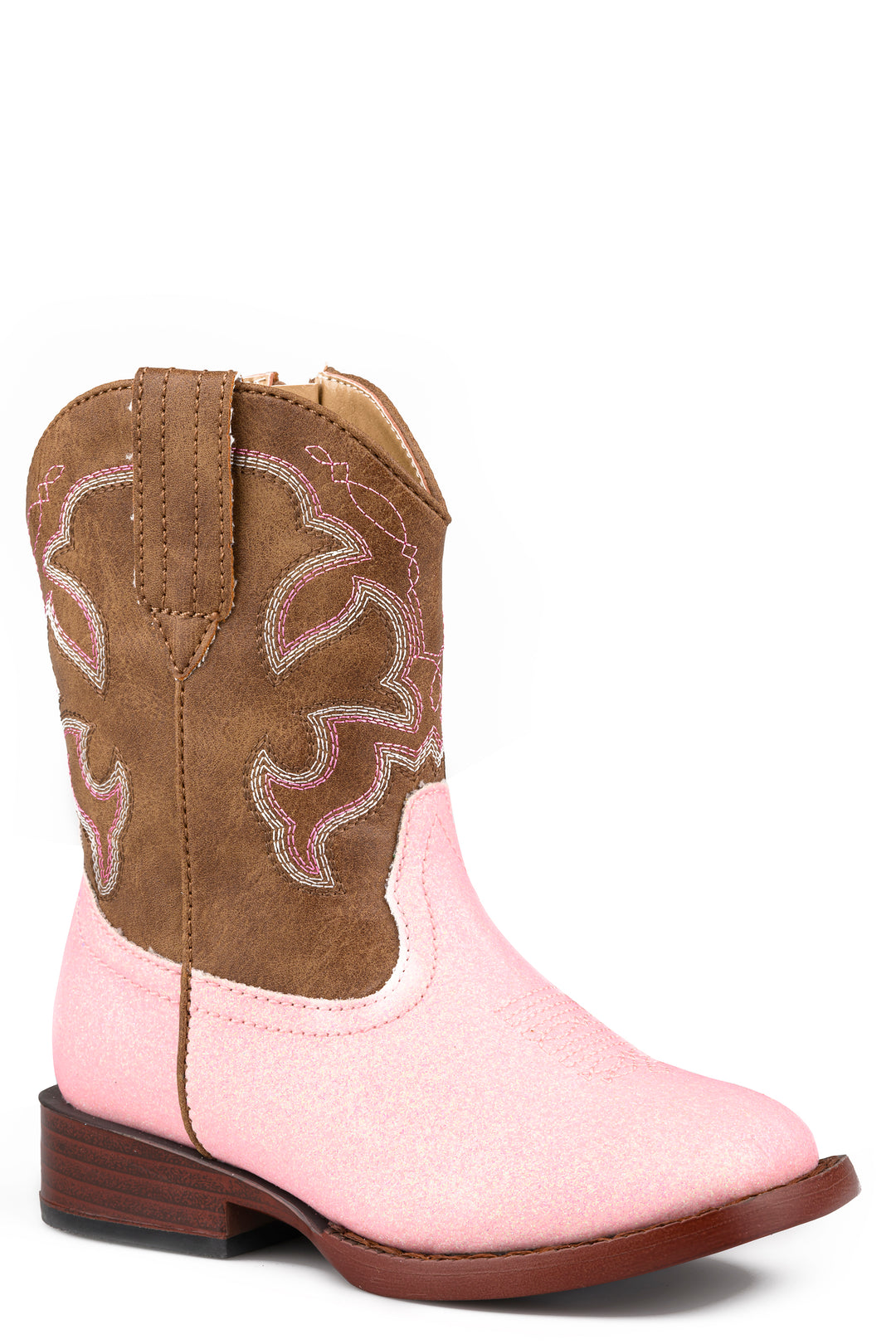 TODDLERS GIRLS ROPER WESTERN BROWN FAUX LEATHER GRETCHEN BOOT