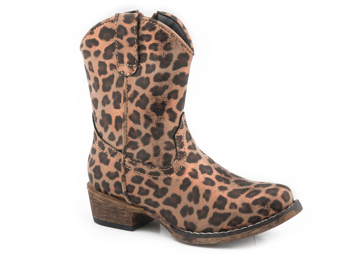 GIRLS TODDLER SNIP TOE ALL OVER LEOPARD PRINT
