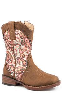 GIRLS TODDLER TRIAD DESIGN BROWN AND PAISLEY