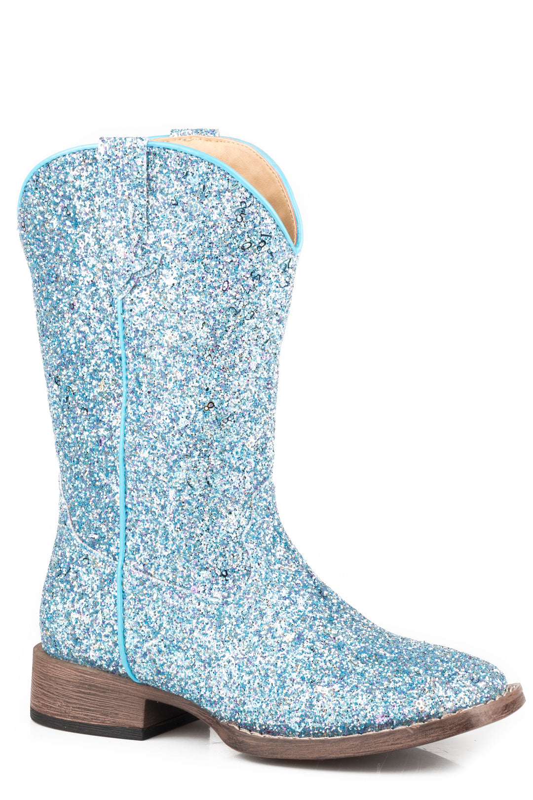 TODDLER GIRLS  BLUE MULTI GLITTER VAMP  SHAFT BOOT