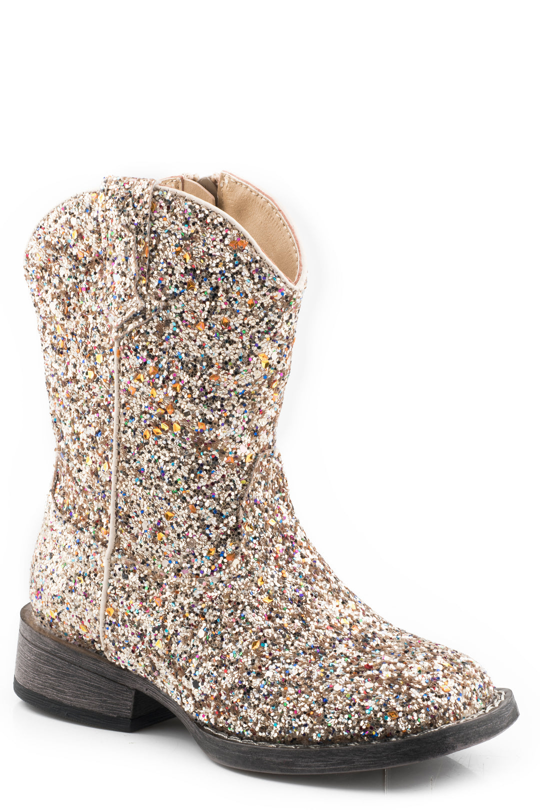GIRLS TODDLER LIGHT GOLD GLITTER VAMP