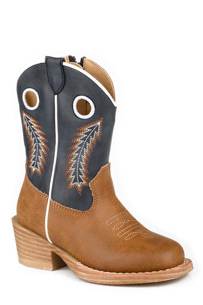 TODDLER BOYS TAN FAUX LEATHER VAMP