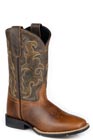 BOYS ROPER BROWN BURNISHED LEATHER VAMP GABRIEL BOOTS