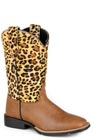 GIRLS ROPER TAN BURNISHED LEATHER VAMP GABRIELLA BOOTS