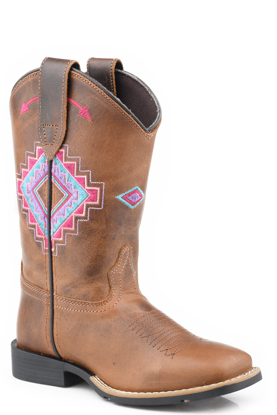 LITTLE KIDS GIRLS ROPER WESTERN EMBROIDERED AZTEC SUNDANCE BOOT