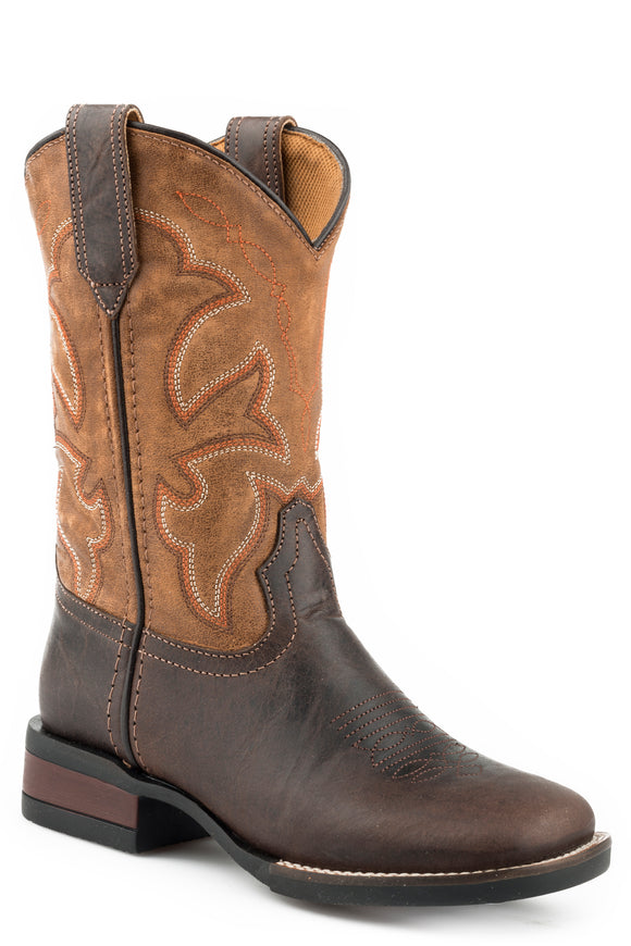 LITTLE BOYS MEDIUM TAN BURNISHED LEATHER