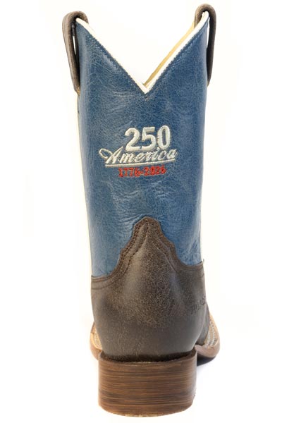 LITTLE KIDS BOYS ROPER FLAG EMBROIDERED 250 USA BOOTS