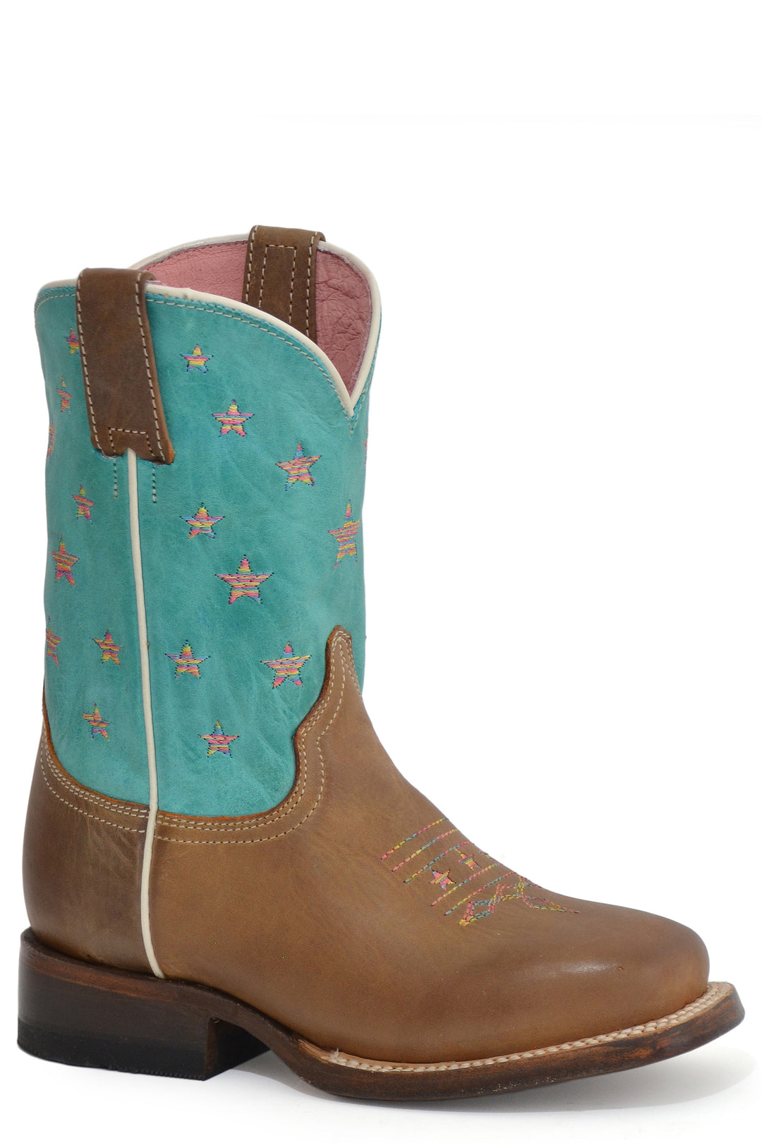 LITTLE GIRLS BURNISH BROWN LEATHER VAMP