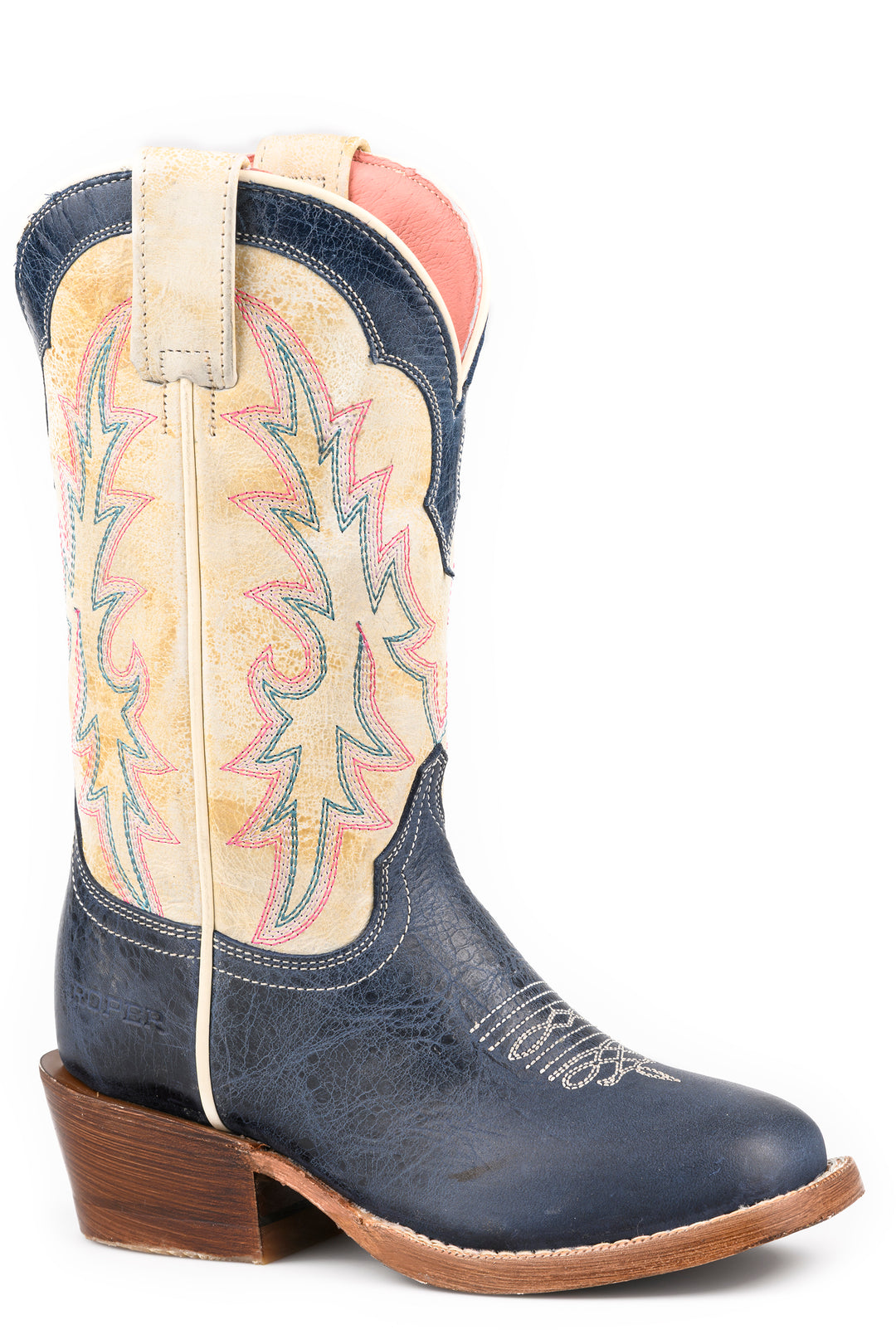 LITTLE KIDS BOYS ROPER WAXY CREAM RIDE EM BOOTS