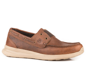 MENS BROWN OILED LEATHER UPPER