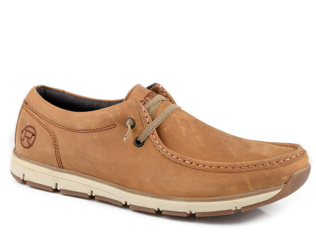 MENS TAN OILED 2 EYELET MOCK TOE