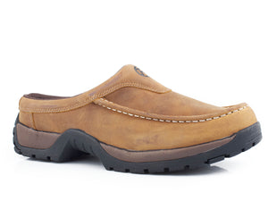 MENS PERFORMANCE LITE SOLE SLIP ON OILED TAN LEATHER WITH REMOVABLE INSOLE AND STIRRUP SHANK