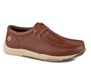MENS TUMBLED BROWN LEATHER ALL OVER